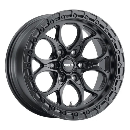 Weld Off-Road W108 18X9 Ledge 6X139.7 ET-00 BS5.01 Satin Black / Satin Black Ring 106.1