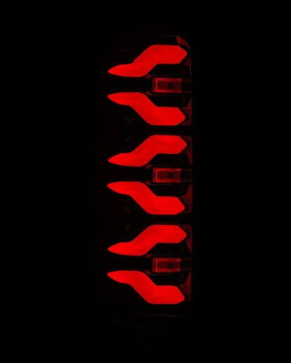 AlphaRex 87-96 Ford Bronco/F-150 Luxx-Series LED Tail Lights - Black Red
