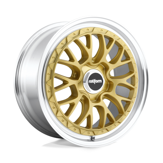 Rotiform R156 LSR Wheel 19x8.5 5x112 35 Offset - Matte Gold Machined