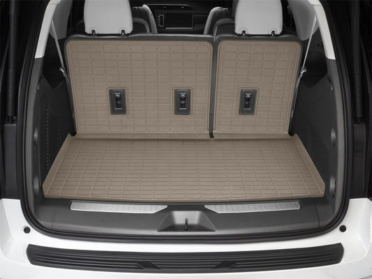 WeatherTech 20-25 Hyundai Telluride Behind Seating w/Bumper Protector SeatBack Cargo Liner - Tan