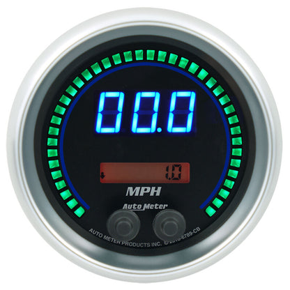 Autometer 85.7mm Black Switchable 260 MPH / 260 KM/H Speedometer Cobalt Elite Digital Gauge