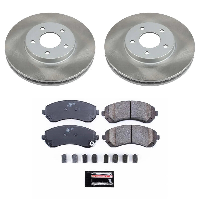 Power Stop 02-04 Pontiac Montana Front Semi-Coated Rotor Kit