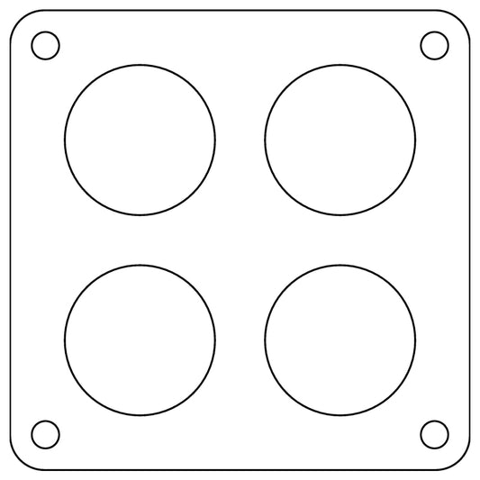 Cometic Holley Dominator 4-Hole .060in Fiber Carburetor Gasket - 2.00in Holes