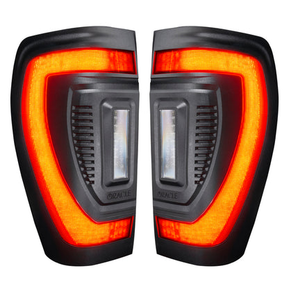 Oracle 19-23 GMC Sierra Black Series Flush Style LED Tail Lights - Factory Halogen