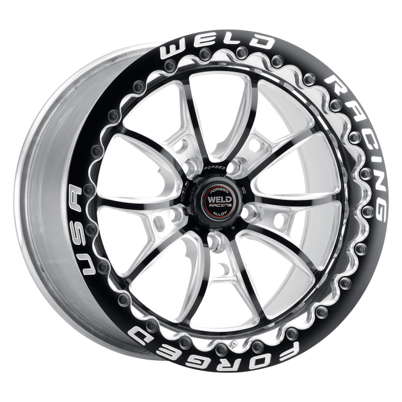 Weld RT-S S80 15x10 / 5x115 BP / 6.5in BS Black Wheel - Black Single Beadlock MT