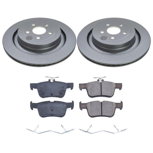 Power Stop 22-24 Ford Edge Rear Z17 Coated Brake Kit