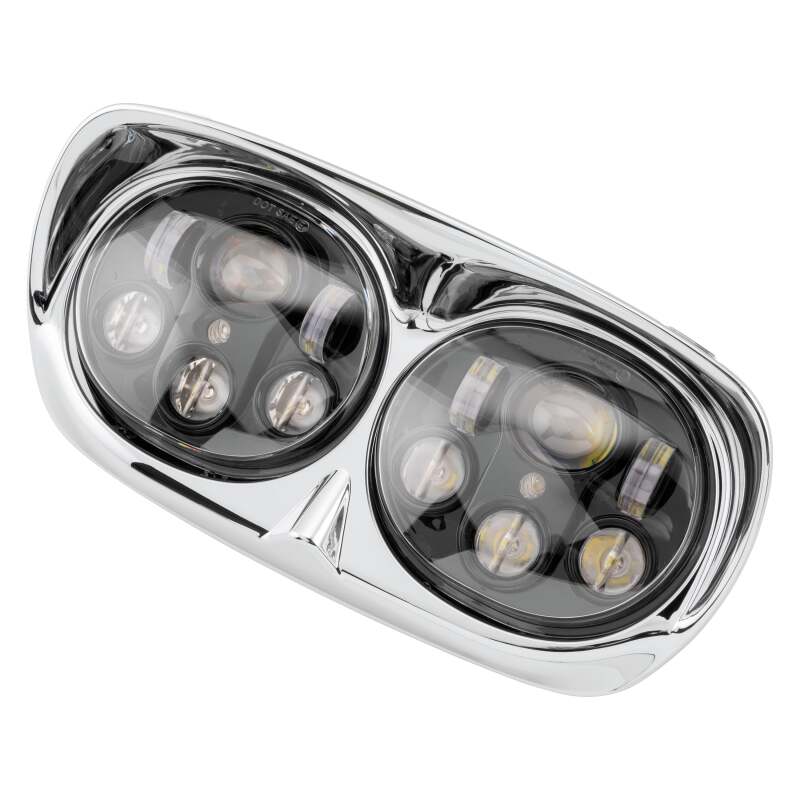 Letric Lighting LED Headlight Dual 5.75in Black/Chrome