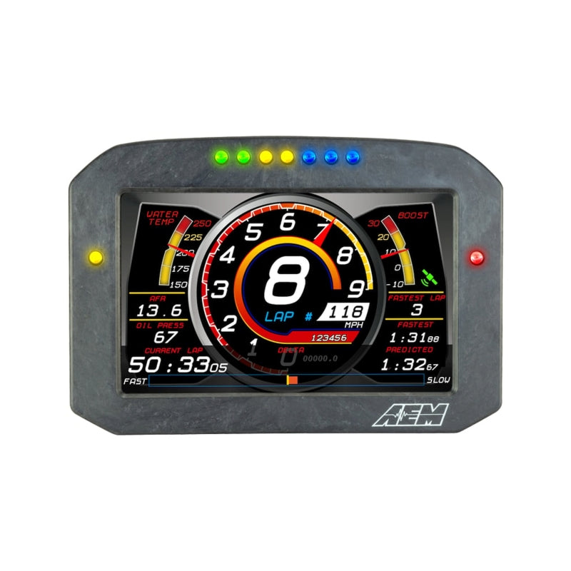 AEM CD-7G Carbon Flush Digital Dash Display w/ Internal 20Hz GPS & Antenna