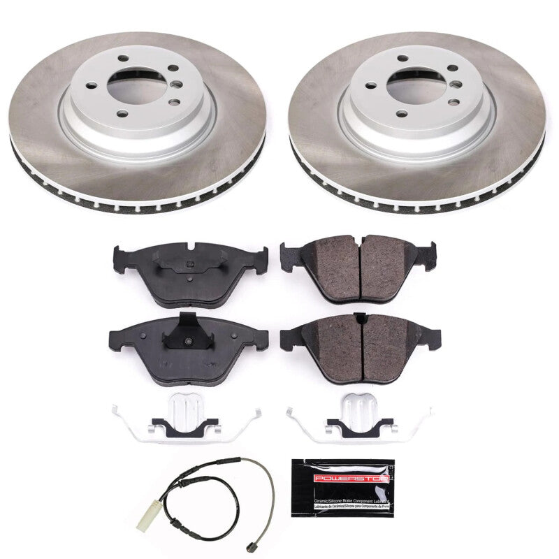 Power Stop 11-13 BMW 335is Front Semi-Coated Rotor Kit