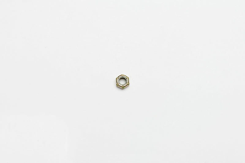 Wilwood nut 5/16-24 nylock shoulder std pattern zinc type ii gold