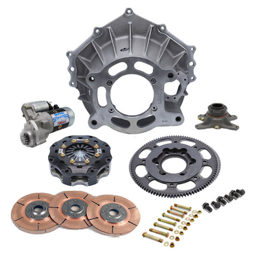 Tilton Racing - BELLHOUSING KIT, CHEV(E), ALUM, 102T, 5.5" MET, 3 DISC, 29 SP