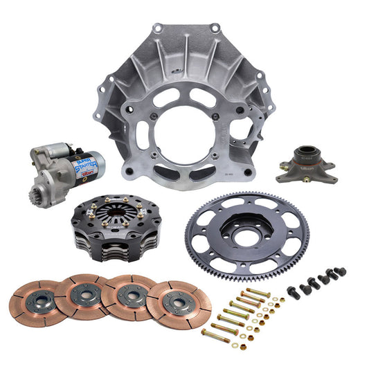 Tilton Racing - BELLHOUSING KIT, FORD SB, ALUM, 102T, 5.5" MET, 4 DISC, 26 SP