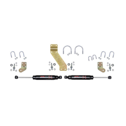 Skyjacker 66-77 Ford Bronco 4WD Black MAX Dual Stabilizer Kit w/ Black Cylinders