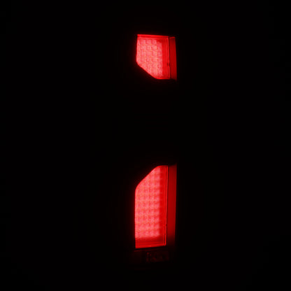 AlphaRex 19+Cheverolet 1500/2500HD/3500HD Silverado Luxx Series LED TailLights Alpha-Black Top-Etch