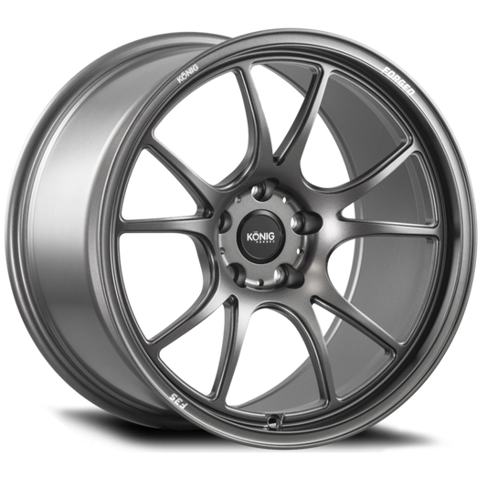 Konig Forged F3S 18X9 5X130 ET46 Satin Charcoal Knurled Bead