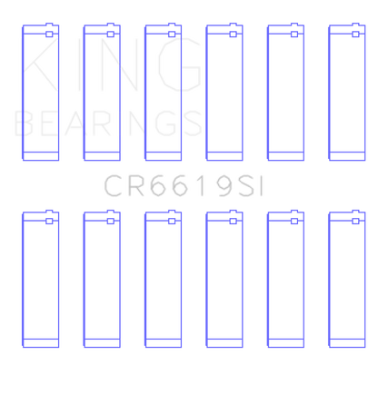 King Engine Bearings Ford V6 (Size +0.50mm) Connecting Rod Bearing Set