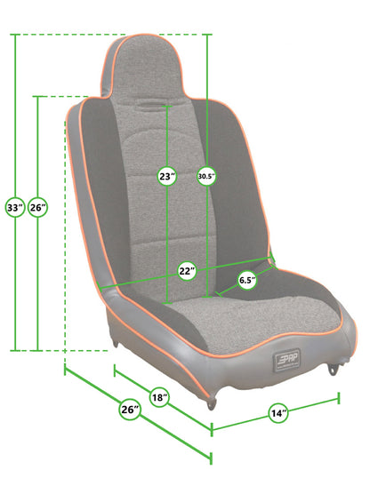 PRP 95-01 Jeep Cherokee XJ Daily Driver High Back Suspension Seats Kit (Pair) - Black