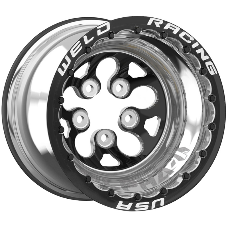 Weld Alpha-1 15x10 / 5x4.5 BP / 3in. BS Black Wheel - Black Single Beadlock MT