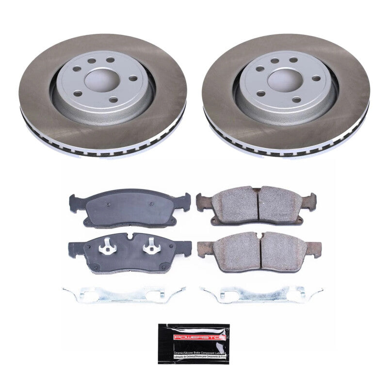 Power Stop 13-15 Jeep Grand Cherokee Front Semi-Coated Rotor Kit