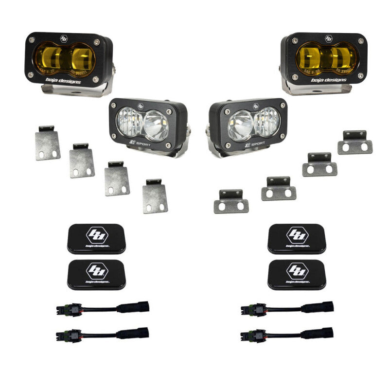 Baja Designs 21+ Ford Raptor/Bronco S2 SAE Pro Fog Pocket Light Kit