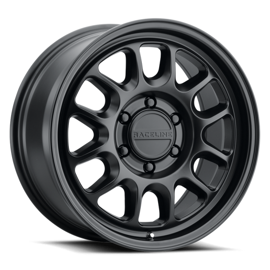 Raceline 958B Rogue 17x9in / 6X139.7 BP / -12mm Offset / 106.1mm Bore - Satin Black