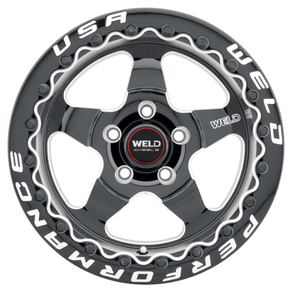 Weld Ventura Beadlock 15x10 / 5x120.65 BP / 45 Offset / 7.27 BS / 78.1 Bore - Gloss Black MIL - DIA