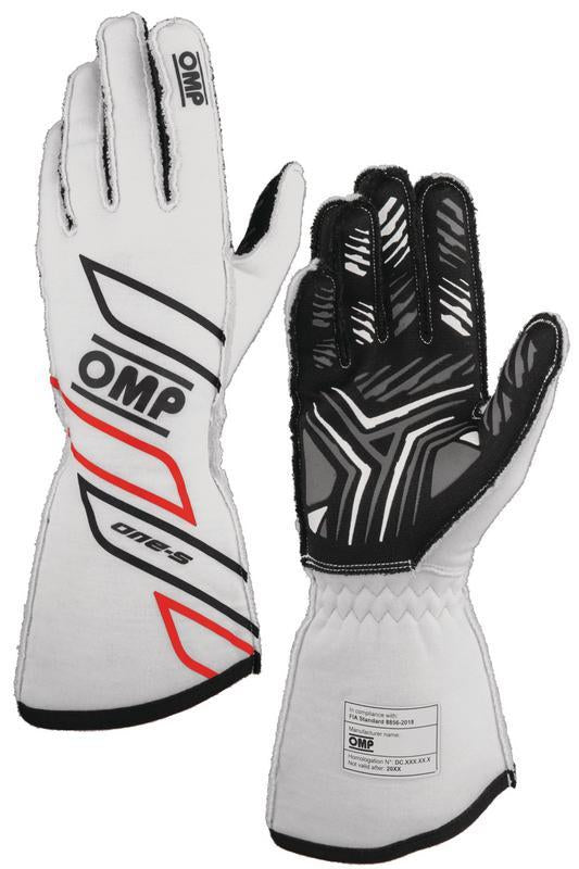 OMP ONE-S GLOVES my2025 FIA 8856-2018 NAVY BLUE / FLUO ORANGE SZ S