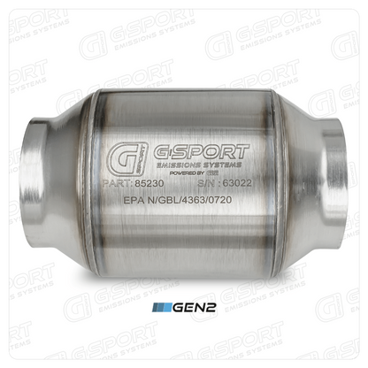 GESI G-Sport 400 CPSI GEN 2 EPA Compliant 3.0in Inlet/Out Catalytic Converter-4.5in x 4in 500-850HP