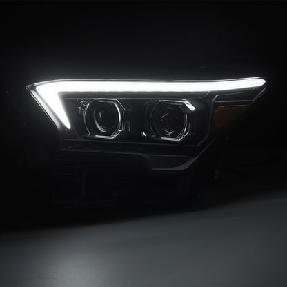 AlphaRex 23-24 Toyota Tacoma LUXX-Series LED Proj Headlights Blk w/Actv Light & Seq. Sig + DRL