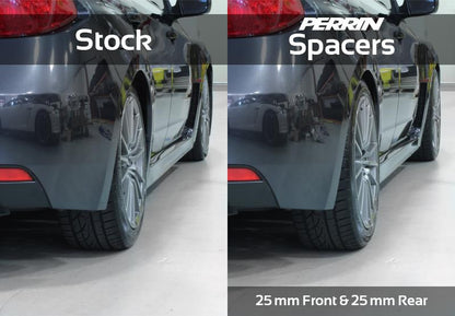 PERRIN 02-14 Subaru WRX / 2004 STI / 13-25 BRZ & Toyota GR86 25mm Wheel Spacers 5x100 56mm CB - Pair