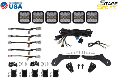 Diode Dynamics 17-20 Ford Raptor SS5 Grille CrossLink Lightbar Kit - Pro White Combo