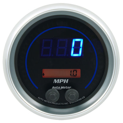 Autometer 85.7mm Black Switchable 260 MPH / 260 KM/H Speedometer Cobalt Elite Digital Gauge