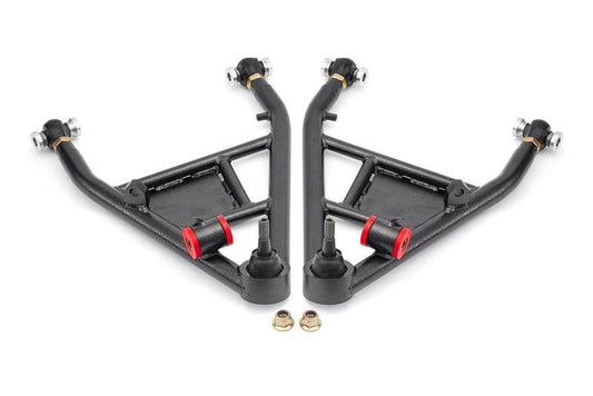 BMR 14-19 Chevrolet Corvette C7 Rear Lower Control Arms For 15in Conversion Kit - Black Hammertone