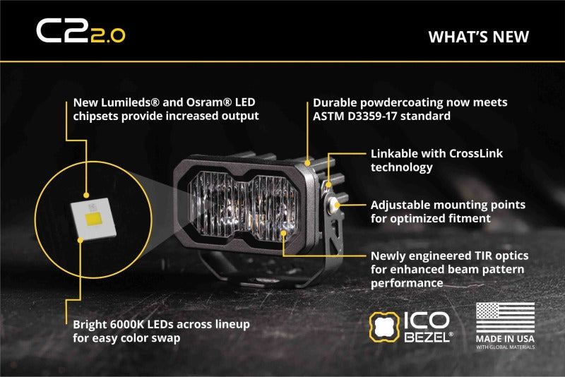 Diode Dynamics C2 2.0 Sport Yellow Driving Standard ABL (single)