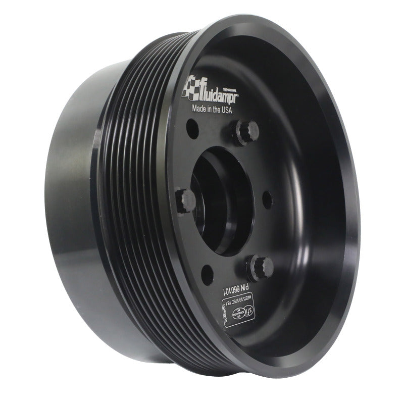 Fluidampr Chevy LSX 6-1/4in Damper w/Single 8 Rib 6.57in Dia Pulley Steel Internally Balanced Damper
