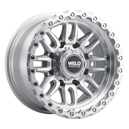 Weld Off-Road Swift 17x9in - 8x170 BP - ET-12 - 125.1mm CB - Gloss Silver Machined Wheel & Ring