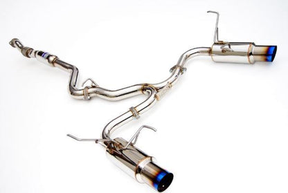 Invidia 08-11 STi Hatch / 11 WRX Hatch Dual N1 Single Layer Titanium Tipped Cat-back Exhaust