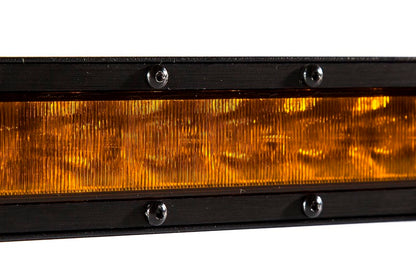 Diode Dynamics 12 In LED Light Bar Single Row Straight - Amber Flood (Pair) Stage Series