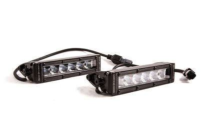 Diode Dynamics 6 In LED Light Bar Single Row Straight SS6 - White Flood Light Bar (Pair)