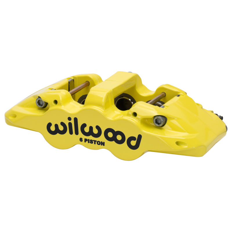 Wilwood caliper AERO6 1.62/1.12/1.12 1.25 rotor R/H yellow