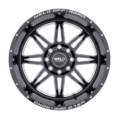 Weld Cheyenne W132 Series 22x10 / 8x180 BP / -18 Offset / 4.75 BS / 124.3 Bore - Gloss Black MIL