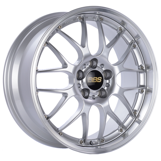 BBS RS-GT 18x8.5 5x112 ET32 PFS Diamond Silver Center Diamond-Cut Rim Wheel - PFS/Clip Req