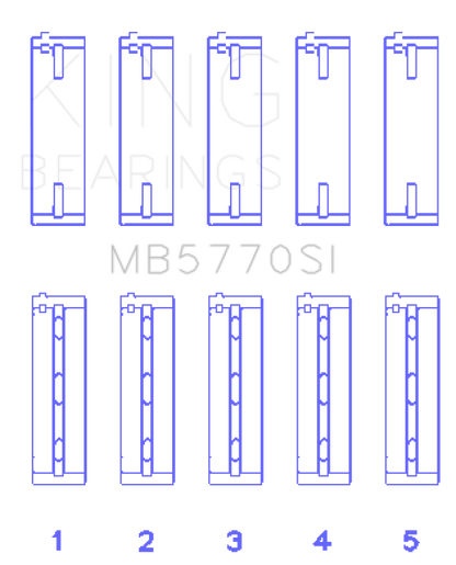 King Engine Bearings Nissan Vk45Dd/E/Vk50Ve/Vk56DE/Vd (Size +0.25mm) Main Bearing Set