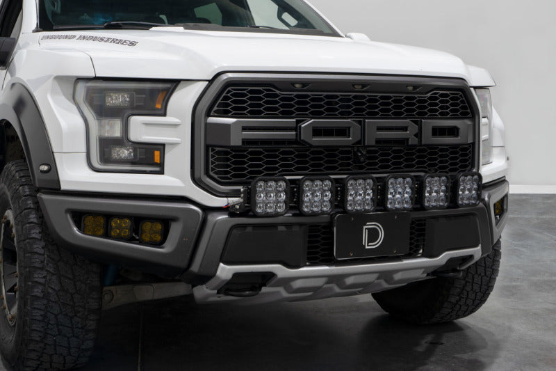 Diode Dynamics 17-20 Ford Raptor SS5 Grille CrossLink Lightbar Kit - Sport Yellow Combo