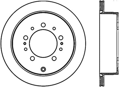 StopTech Sport Slot 08-13 Lexus LX450/470/570 / 07-12 Toyota Tundra Slotted Left Rear CRYO Rotor