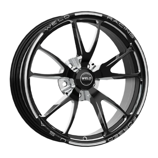 Weld Full Throttle 1-Piece 15x3.5 / Strange Spindle / 1.75in BS Gloss Black Milled Wheel - Non-BL