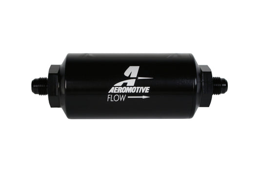 Aeromotive In-Line Filter - AN-06 238 Stainless Mesh Element - Anodized Black