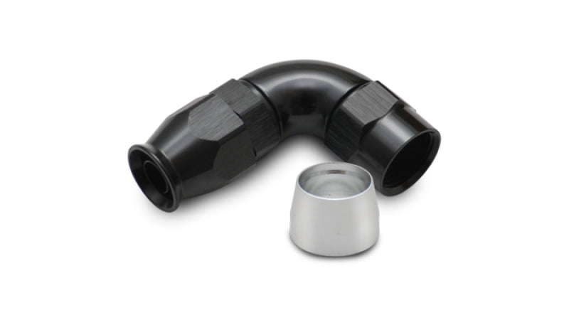 Vibrant - Aluminum 90 Deg One Piece Hose End Fitting for PTFE Lined Hose -8AN Size (Copy)