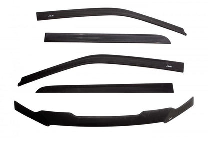 AVS 07-14 Toyota FJ Cruiser Ventvisor & Aeroskin Deflector Combo Kit - Matte Black