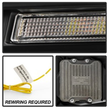 Spyder 15-17 Ford Mustang LED Headlights - Black (PRO-YD-FM15AP-GRSB-SET-BK)